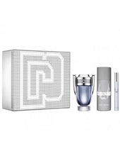 PACO RABANNE INVICTUS 3 PC GIFT SET MEN - 3.4 OZ EDT + 5.0 OZ DEODORANT SPRAY + 0.34 OZ EDT