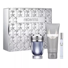 PACO RABANNE INVICTUS 3 PC GIFT SET MEN - 3.4 OZ EDT + 5.0 OZ DEODORANT SPRAY + 0.34 OZ EDT
