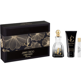 JIMMY CHOO I WANT CHOO FOREVER 3 PC GIFT SET FOR WOMEN - 3.4 OZ EDP + 3.4 OZ BODY LOTION + 2.5 OZ EDP