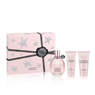 VIKTOR & ROLF FLOWERBOMB 3 PC GIFT SET WOMEN - 3.4 OZ EDP + 1.7 OZ SHOWER GEL + 1.4 OZ BODY LOTION