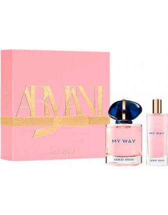 ARMANI MY WAY POUR FEMME WOMEN 2 PC GIFT SET - 1.7 OZ EDP REFILLABLE + 0.51 OZ EDP