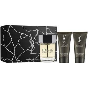 YSL L'HOMME MEN 3 PC GIFT SET MEN - 3.4 OZ EDT |+ 1.7 OZ SHOWER GEL +  1.7 OZ AFTERSHAVE BALM