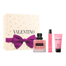 VALENTINO DONNA BORN IN ROMA 3PC WOMEN GIFT SET - 3.4OZ EDP + 1.7OZ BODY LOTION + 0.33OZ EDP
