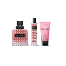 VALENTINO DONNA BORN IN ROMA 3PC WOMEN GIFT SET - 3.4OZ EDP + 1.7OZ BODY LOTION + 0.33OZ EDP