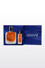 ARMANI STRONGER WITH YOU INTENSELY 2PC MEN GIFT SET - 3.4OZ EDP + 0.50OZ EDP