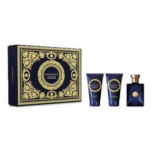 VERSACE POUR HOMME DYLAN BLUE 3 PC GIFT SET MEN - 1.7 OZ EDT + 1.7 OZ BATH & SHOWER GEL + 1.7 OZ AFTER SHAVE BALM