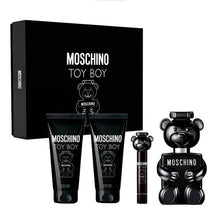 MOSCHINO TOY BOY 4 PC GIFT SET - 3.4 OZ EDP + 3.4 OZ SHOWER GEL + 3.4 OZ AFTERSHAVE BALM + 0.33 OZ EDP