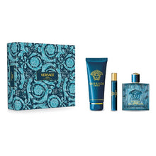 VERSACE EROS 3 PC GIFT SET FOR MEN - 3.4 OZ EDT + 5 OZ SHOWER GEL + 0.16 OZ EDT SPRAY