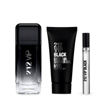CAROLINA HERRERA 212 VIP BLACK 3 PC GIFT SET - 3.4 OZ EDP + 3.4 OZ BATH &  SHOWER GEL + 0.34 OZ EDP
