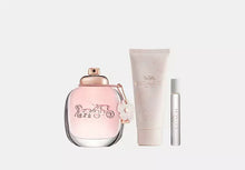 COACH FLORAL 3 PC GIFT SET - 3.0OZ EDP + 3.4OZ BODY LOTION + 0.25OZ EDP ROLL ON