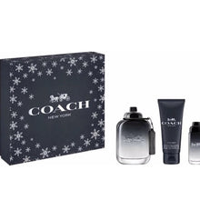 COACH NEW YORK MEN 3 PC GIFT SET - 3.4 OZ EDT + 3.4 OZ SHOWER GEL + 0.50 OZ EDT