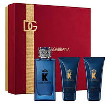 D&G K MEN 3 PC GIFT SET - 3.4 OZ EDT + 1.7 OZ AFTER SHAVE BALM + 1.7 OZ SHOWER GEL
