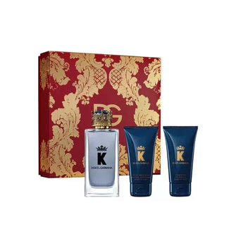 D&G K MEN 3 PC GIFT SET - 3.4 OZ EDT + 1.7 OZ AFTER SHAVE BALM + 1.7 OZ SHOWER GEL