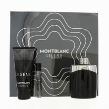 MONTBLANC LEGEND MEN 3 PC GIFT SET - 3.4 OZ EDT + 3.4 OZ SHOWER GEL + 0.25 OZ EDT