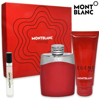 MONT BLANC LEGEND RED MEN 3 PC GIFT SET MEN - 3.4 OZ EDP + 3.4 OZ SHOWER GEL + 0.25 OZ EDP