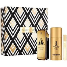 PACO RABANNE MILLION GOLD ELIXIR INTENSE 3PC MEN GIFT SET - 3.4OZ PARFUM + 5.0OZ DEODORANT SPRAY + 0.34OZ PARFUM