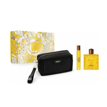 VERSACE EROS ENERGY 3PC MEN GIFT SET - 3.4OZ EDP + 0.33OZ EDP + TROUSSE BAG