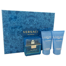 VERSACE EAU FRAICHE MEN 3 PC GIFT SET - 1.7 OZ EDT + 1.7 OZ SHOWER GEL + 1.7 OZ AFTER SHAVE BALM