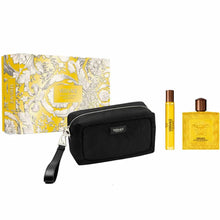 VERSACE EROS ENERGY 3PC MEN GIFT SET - 3.4OZ EDP + 0.33OZ EDP + TROUSSE BAG