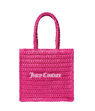 VIVA LA JUICY JUICY COUTURE WOVEN PINK TOTE BAG CROCHET STYLE SMALL BAG FOR WOMEN